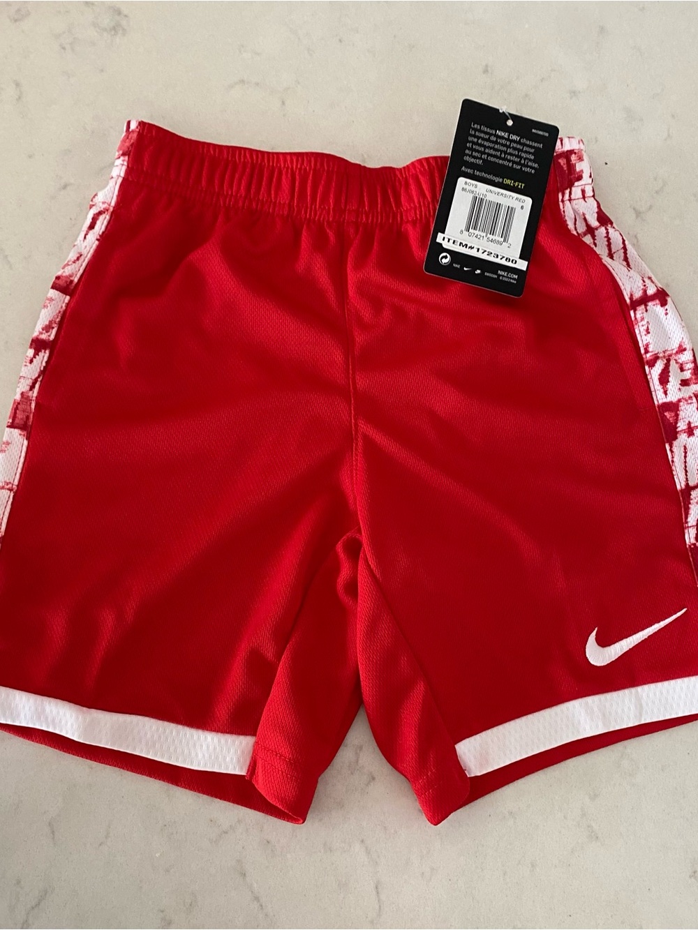 Nike Red Basketball Shorts with White Trim